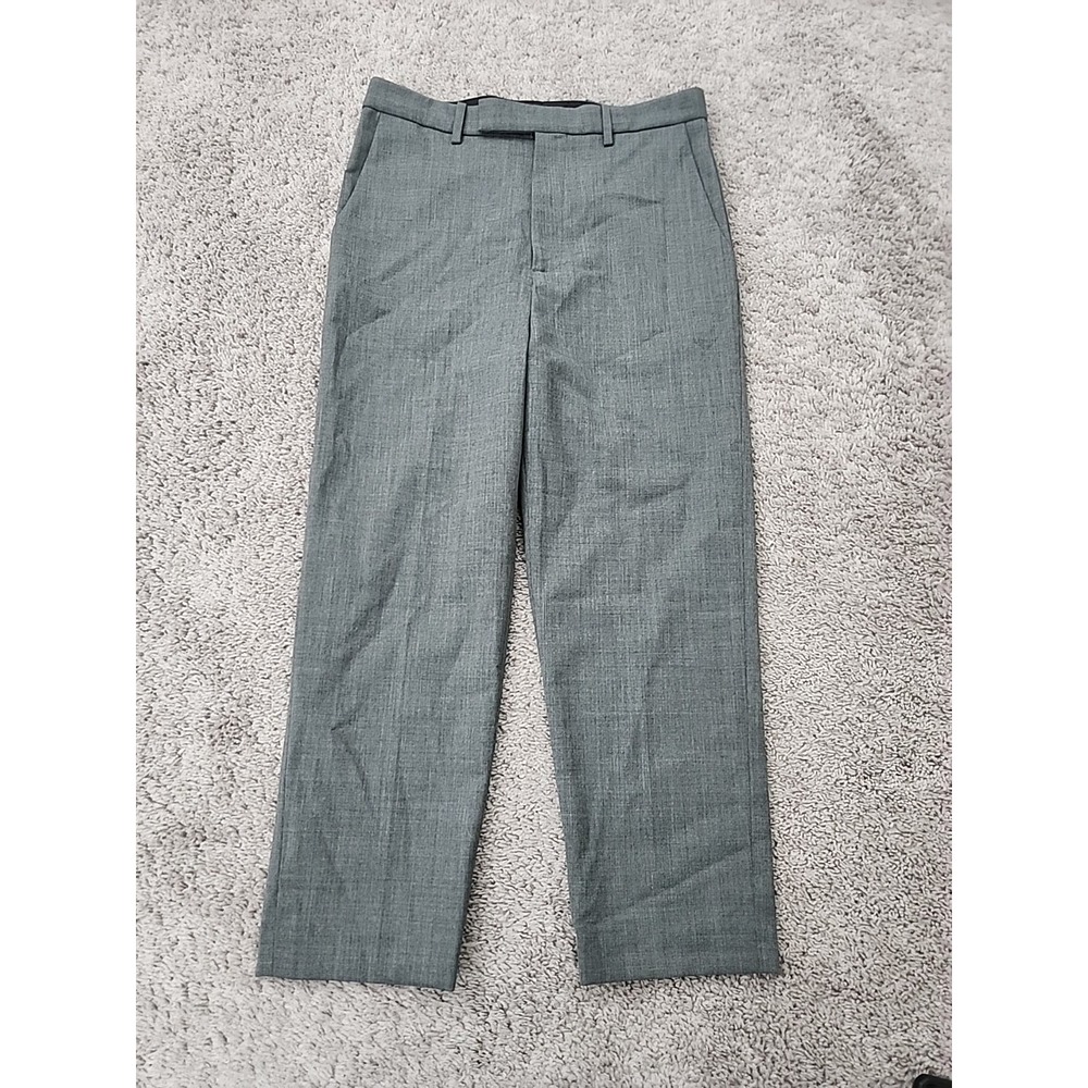 Nili Lotan Trousers Womens 30 Gray High Rise Crop Wool Blend Straight USA